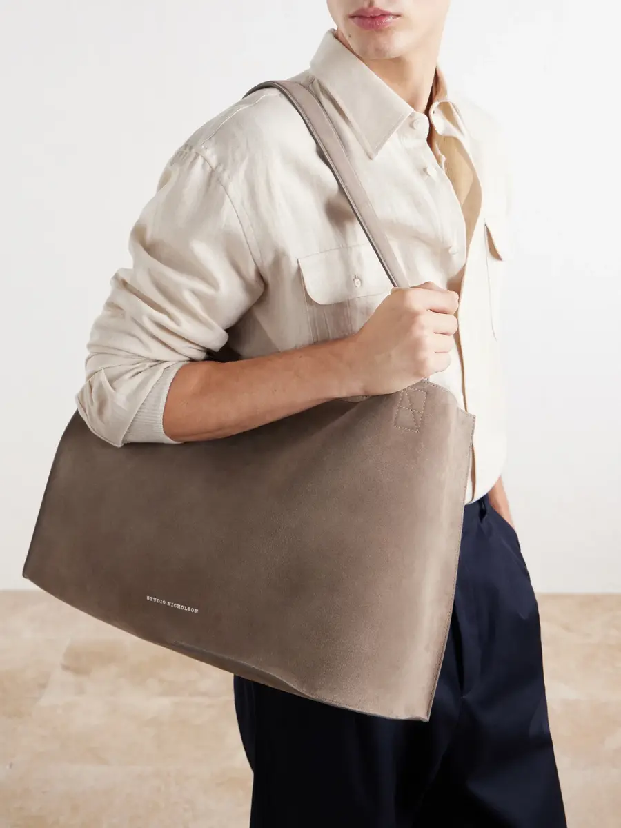 Studio Nicholson The Reflection Suede Tote - Men | Thumbnail 2 Studio Nicholson The Reflection Suede Tote - Men | Thumbnail 2