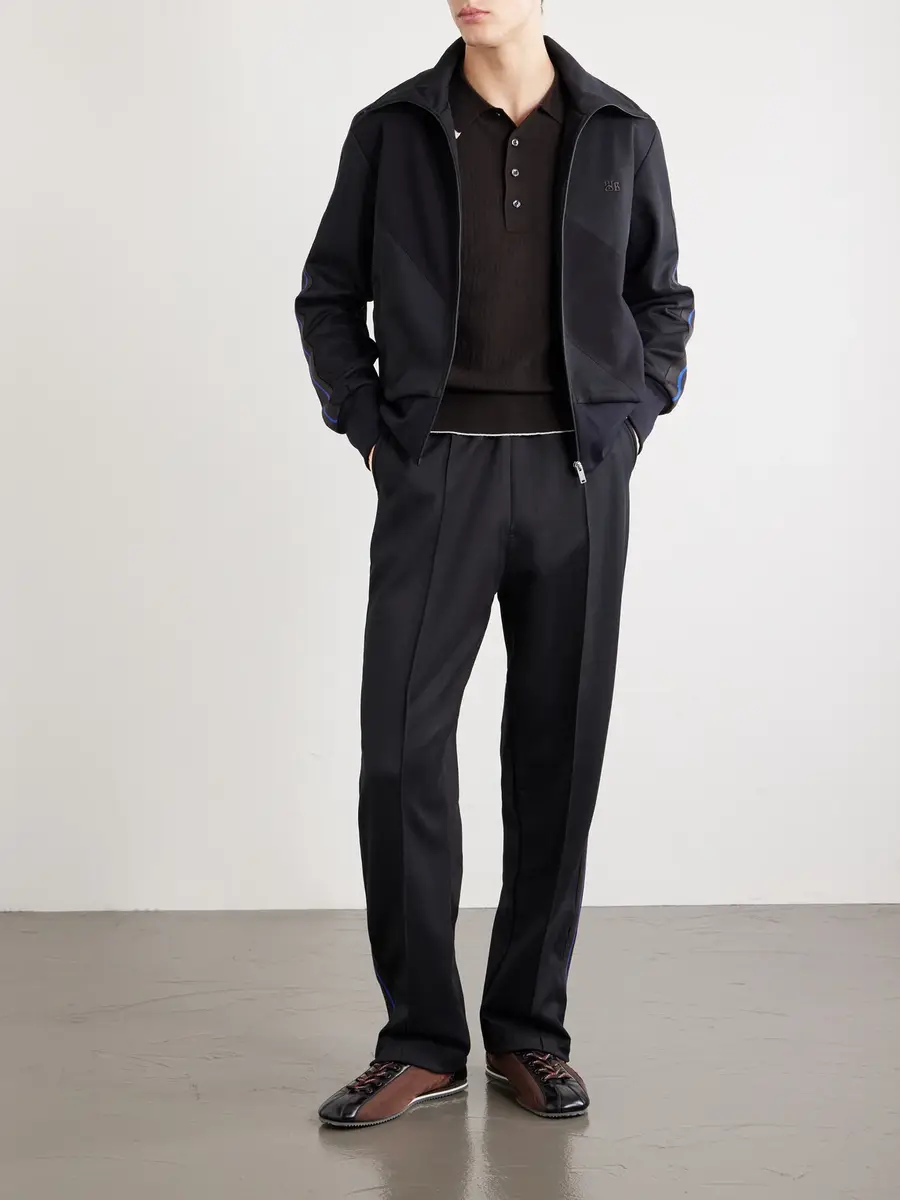 Wales Bonner Form Logo-Embroidered Striped Jersey Jacket - Men | Thumbnail 2 Wales Bonner Form Logo-Embroidered Striped Jersey Jacket - Men | Thumbnail 2