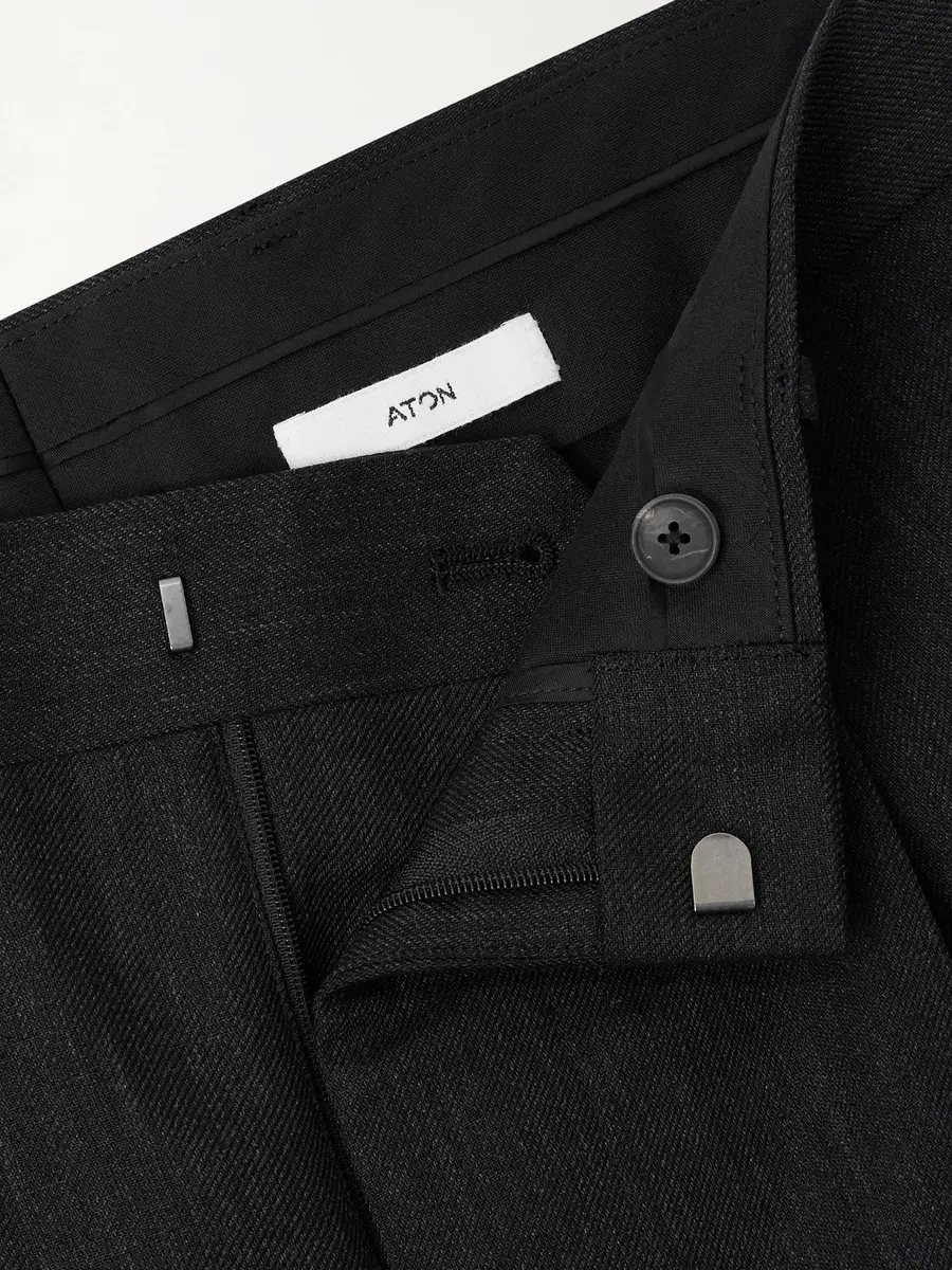 ATON Straight-Leg Pleated Linen and Wool-Blend Suit Trousers - Men | Thumbnail 6 ATON Straight-Leg Pleated Linen and Wool-Blend Suit Trousers - Men | Thumbnail 6