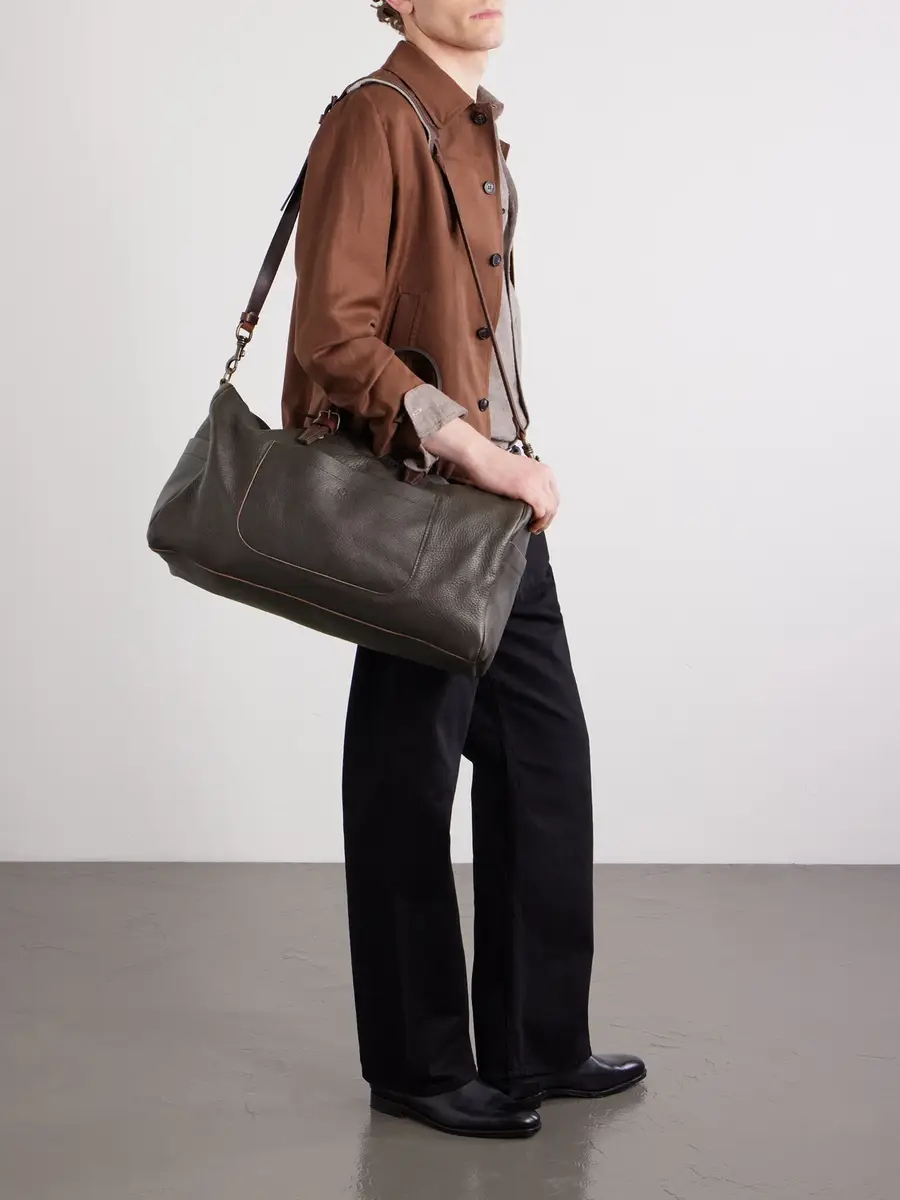 Bleu de Chauffe Full-Grain Leather Weekend Bag - Men | Thumbnail 2 Bleu de Chauffe Full-Grain Leather Weekend Bag - Men | Thumbnail 2