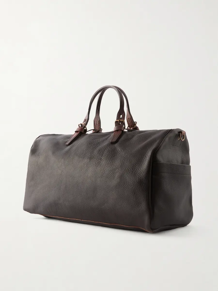 Bleu de Chauffe Full-Grain Leather Weekend Bag - Men | Thumbnail 4 Bleu de Chauffe Full-Grain Leather Weekend Bag - Men | Thumbnail 4