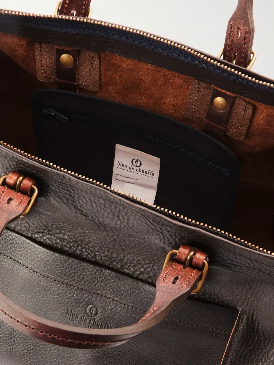 Bleu de Chauffe Full-Grain Leather Weekend Bag - Men | Thumbnail 6 Bleu de Chauffe Full-Grain Leather Weekend Bag - Men | Thumbnail 6