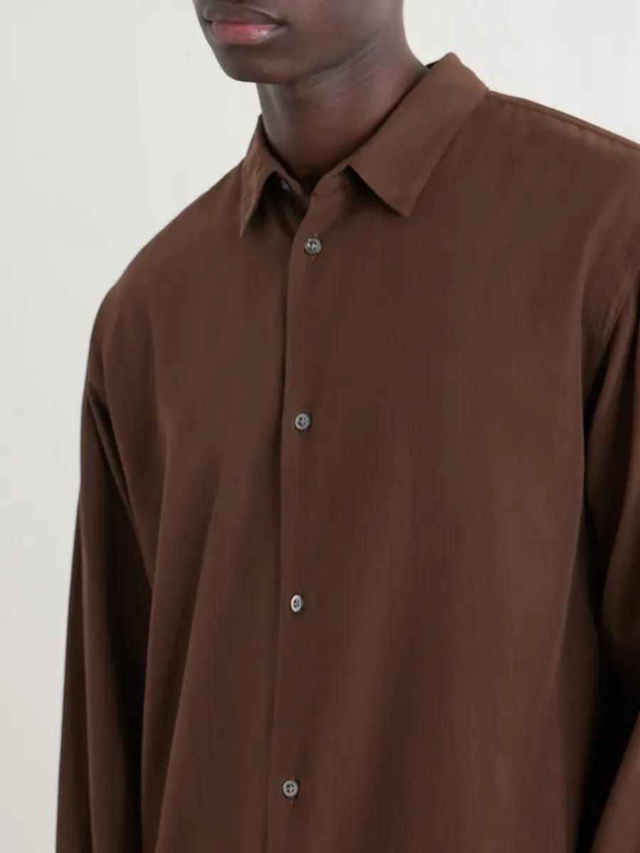 ATON Cotton and Silk-Blend Shirt - Men | Thumbnail 5 ATON Cotton and Silk-Blend Shirt - Men | Thumbnail 5
