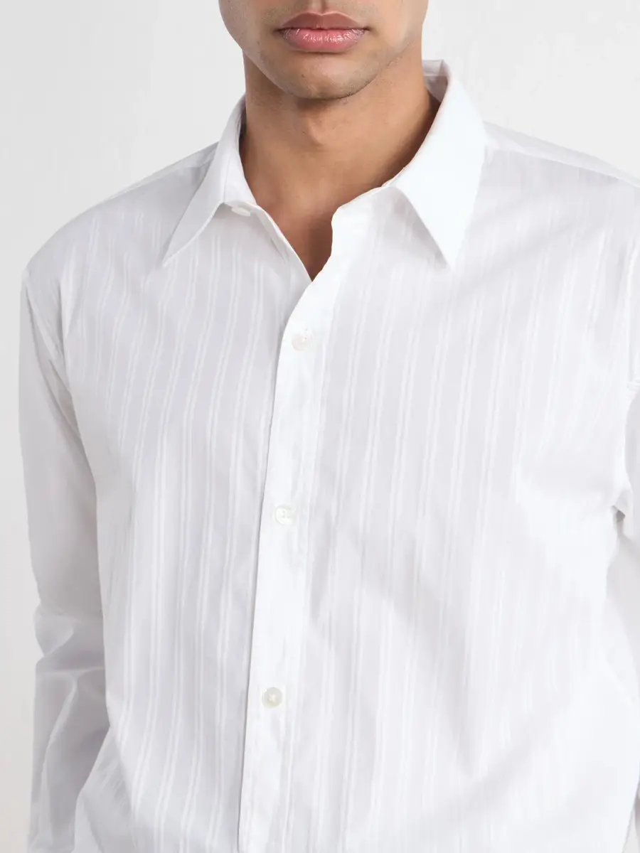 mfpen Auditorium Striped Cotton-Mélange Shirt - Men | Thumbnail 5 mfpen Auditorium Striped Cotton-Mélange Shirt - Men | Thumbnail 5