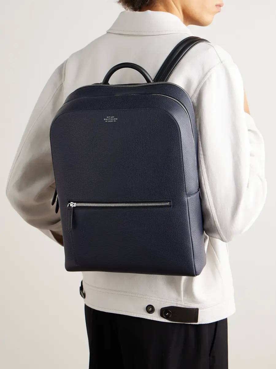 Smythson Ludlow Full-Grain Leather Backpack - Men | Thumbnail 2 Smythson Ludlow Full-Grain Leather Backpack - Men | Thumbnail 2
