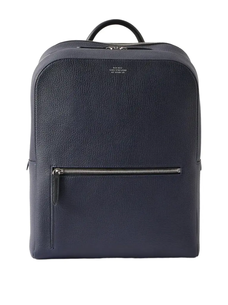 Smythson Ludlow Full-Grain Leather Backpack - Men