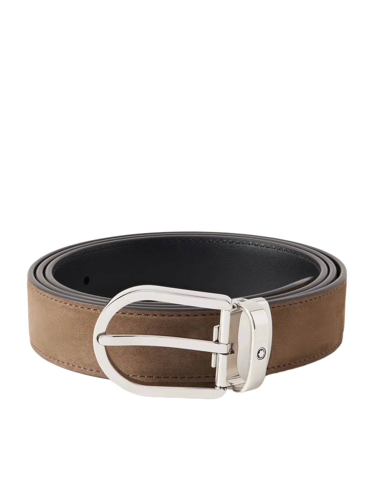3cm Horseshoe Reversible Suede and Leather Belt - Men 3cm Horseshoe Reversible Suede and Leather Belt - Men