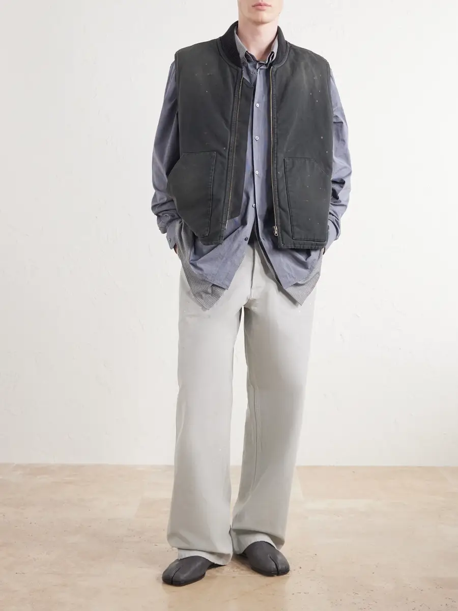 Maison Margiela Padded Distressed Denim Vest - Men | Thumbnail 2 Maison Margiela Padded Distressed Denim Vest - Men | Thumbnail 2