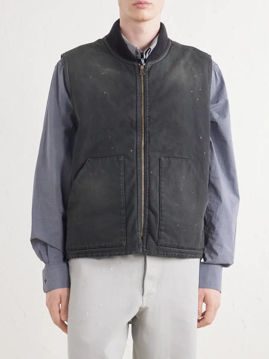 Maison Margiela Padded Distressed Denim Vest - Men | Thumbnail 3 Maison Margiela Padded Distressed Denim Vest - Men | Thumbnail 3