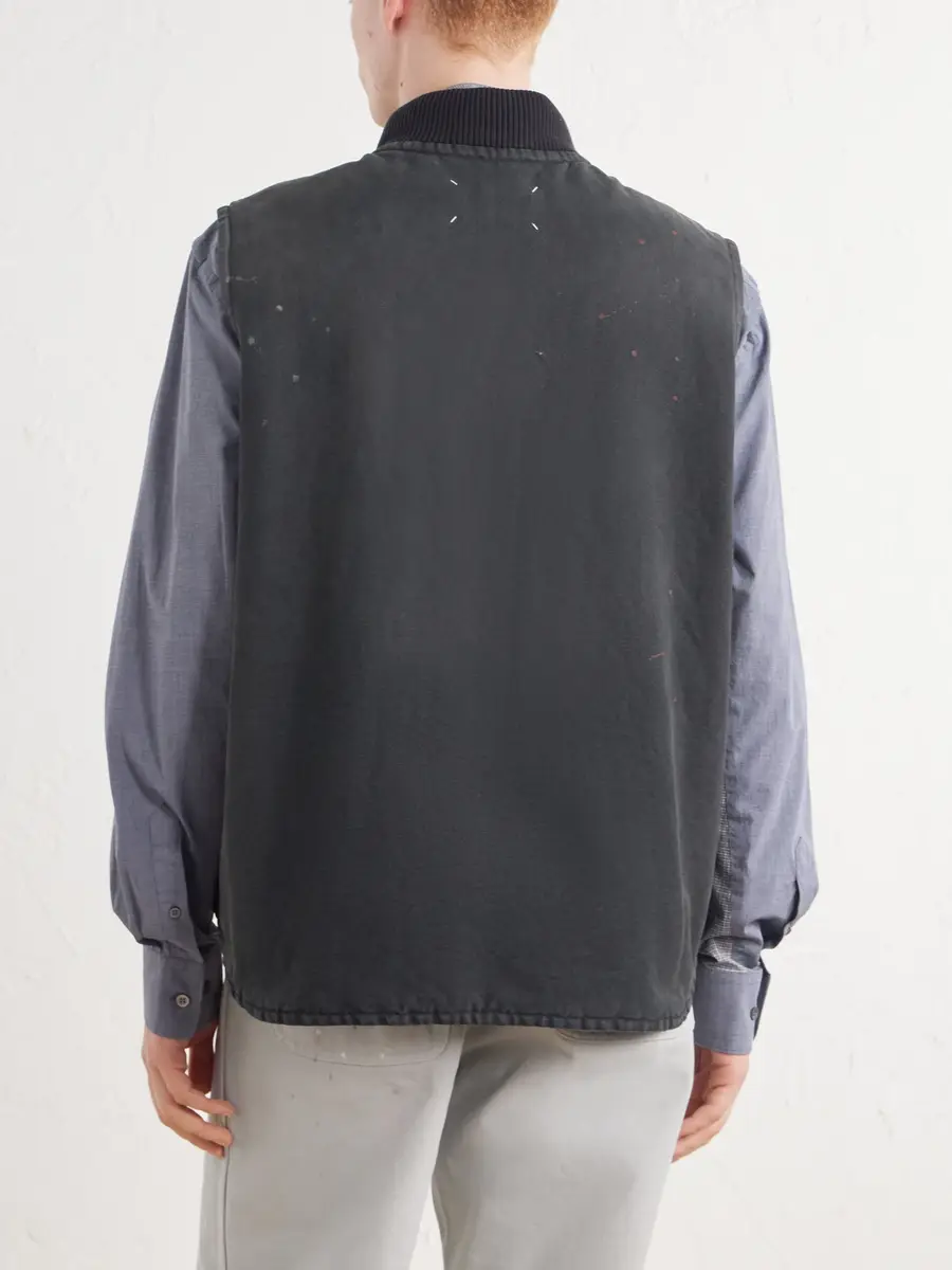 Maison Margiela Padded Distressed Denim Vest - Men | Thumbnail 4 Maison Margiela Padded Distressed Denim Vest - Men | Thumbnail 4