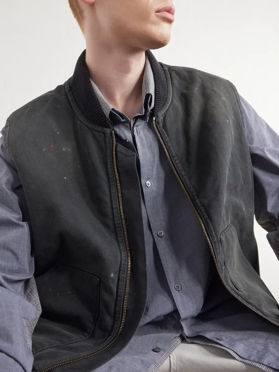 Maison Margiela Padded Distressed Denim Vest - Men | Thumbnail 5 Maison Margiela Padded Distressed Denim Vest - Men | Thumbnail 5
