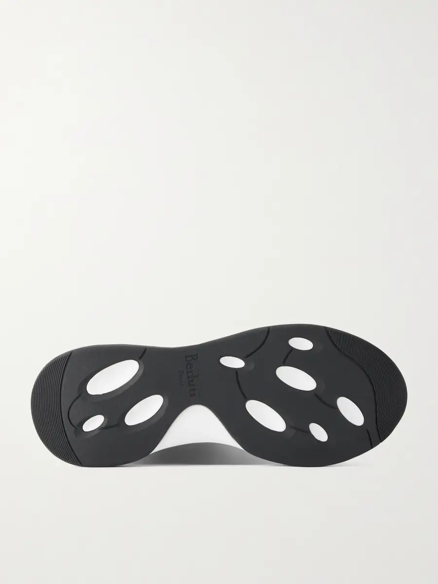 Berluti Shadow Leather-Trimmed Stretch-Knit Sneakers - Men | Thumbnail 3 Berluti Shadow Leather-Trimmed Stretch-Knit Sneakers - Men | Thumbnail 3
