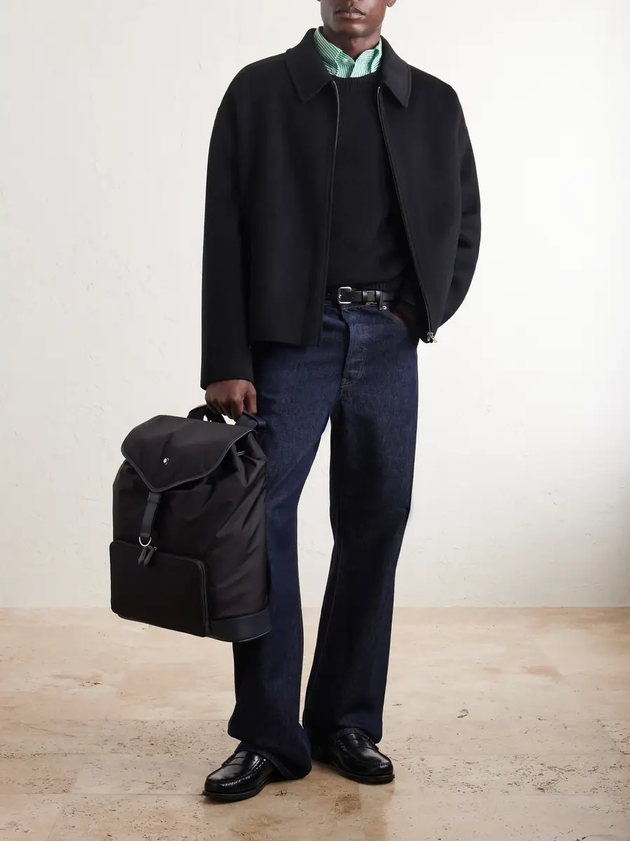 Montblanc Panorama Leather-Trimmed Shell Backpack - Men | Thumbnail 2