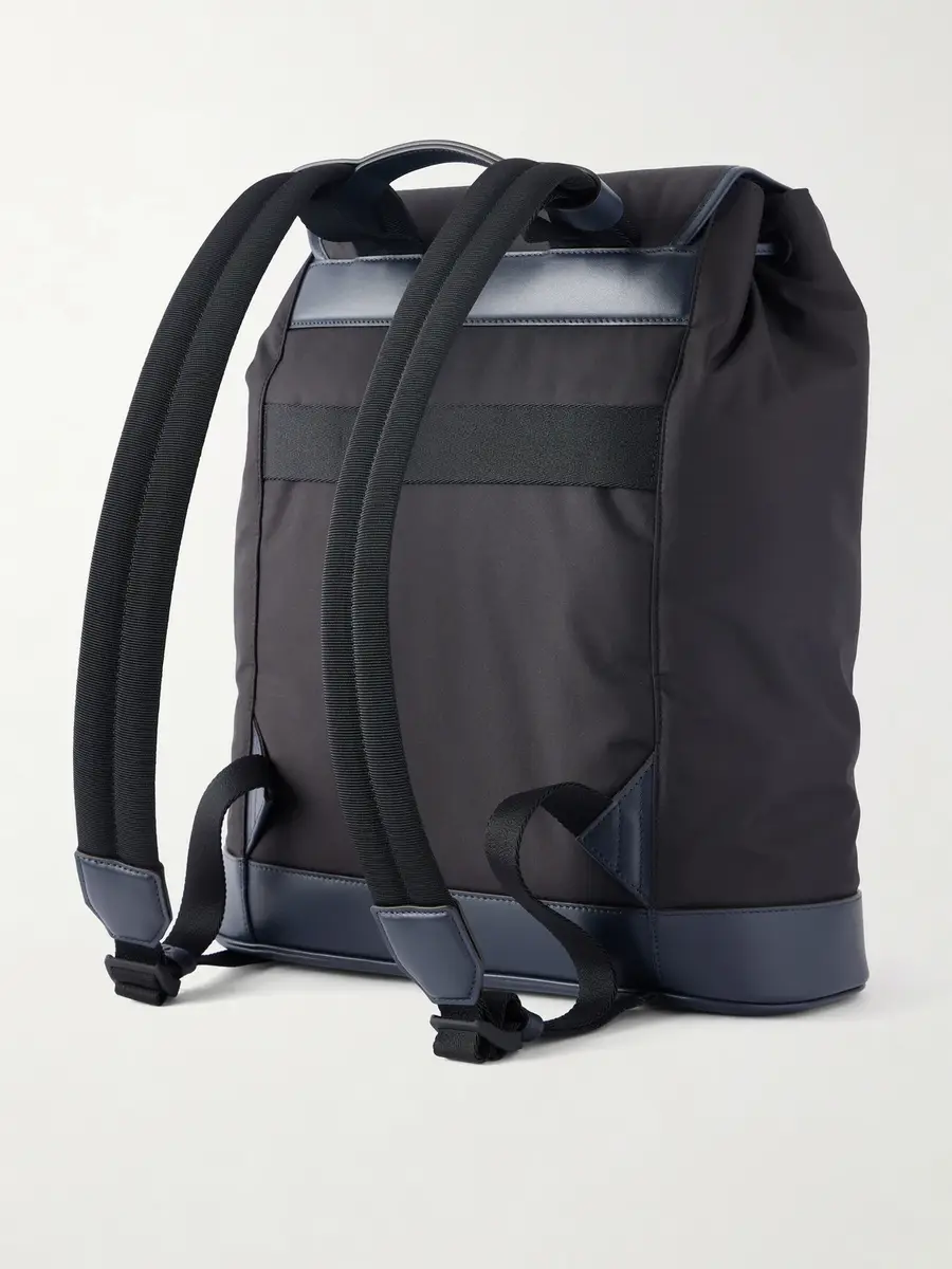 Montblanc Panorama Leather-Trimmed Shell Backpack - Men | Thumbnail 4