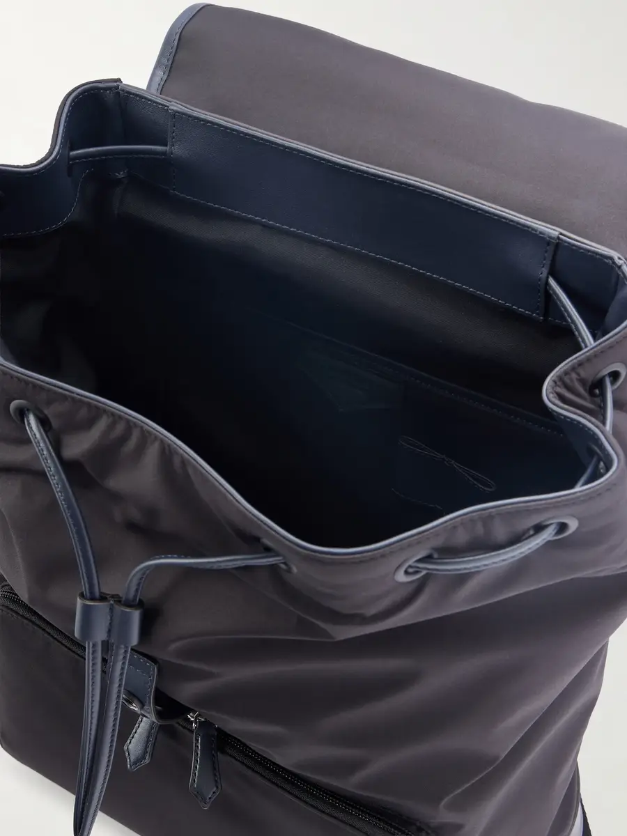Montblanc Panorama Leather-Trimmed Shell Backpack - Men | Thumbnail 6