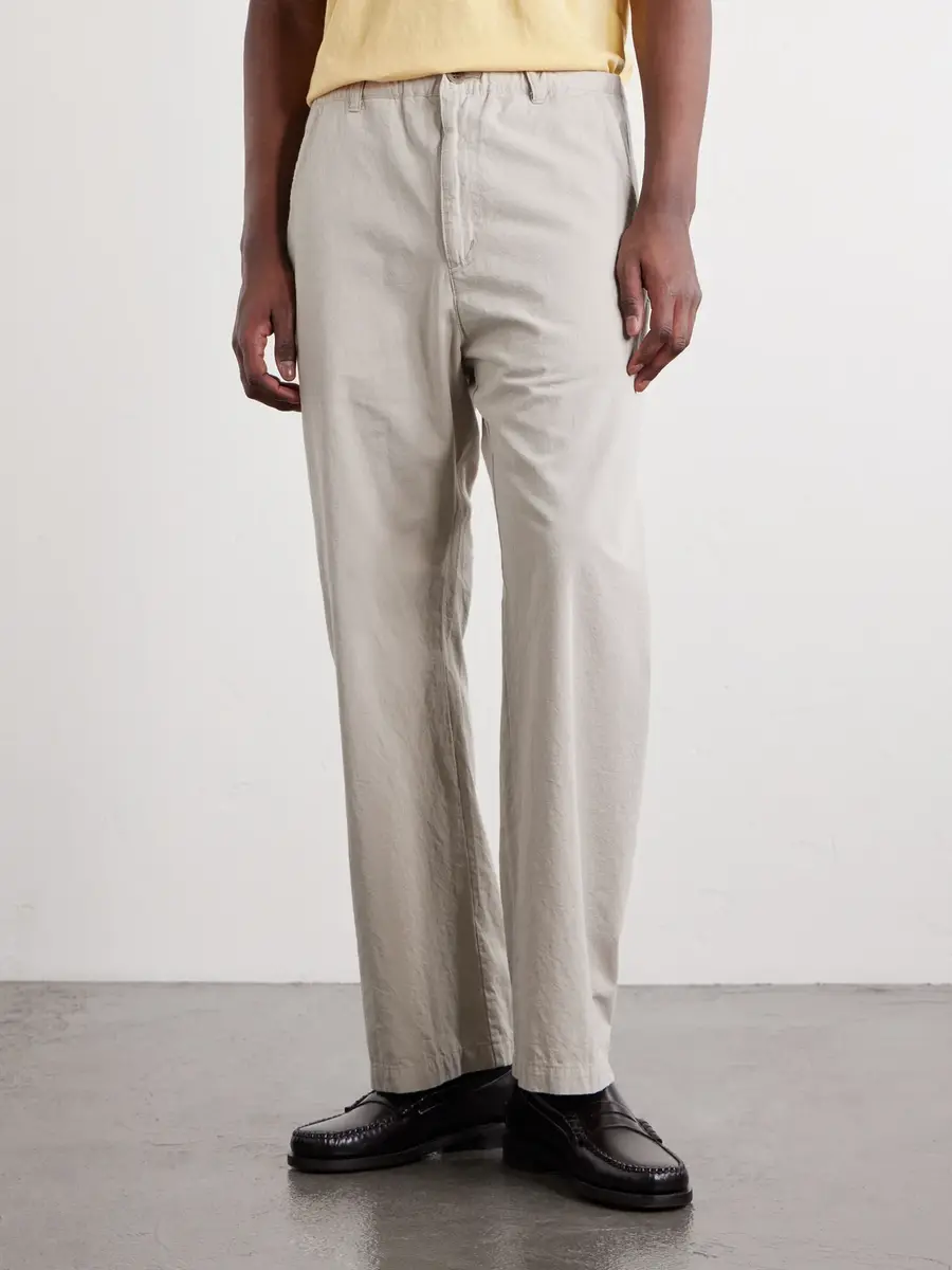 Remi Relief Straight-Leg Cotton-Twill Trousers - Men | Thumbnail 3