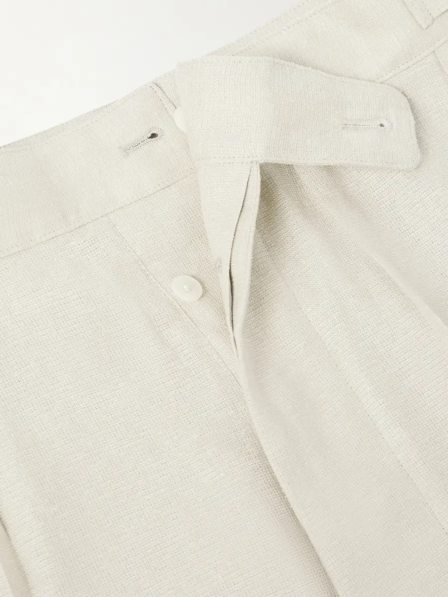 Kaptain Sunshine Gurkha Straight-Leg Linen and Silk-Blend Shorts - Men | Thumbnail 6