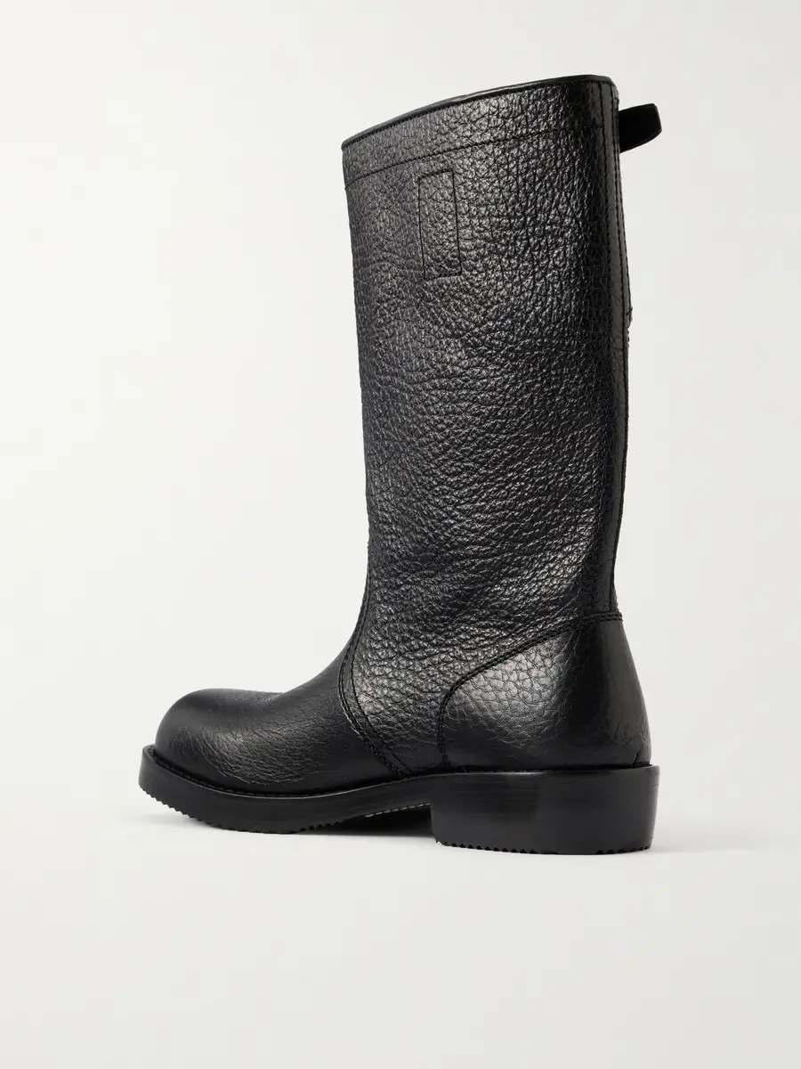 Dries Van Noten Grained Leather Boots - Men | Thumbnail 4 Dries Van Noten Grained Leather Boots - Men | Thumbnail 4