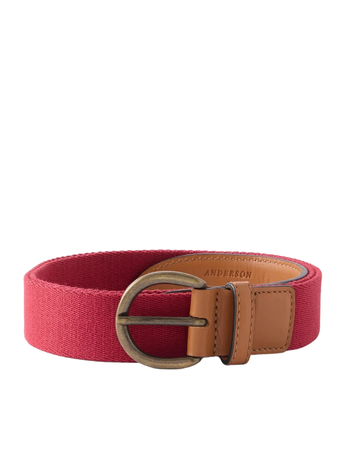 Anderson & Sheppard 3.5cm Leather-Trimmed Woven Belt - Men