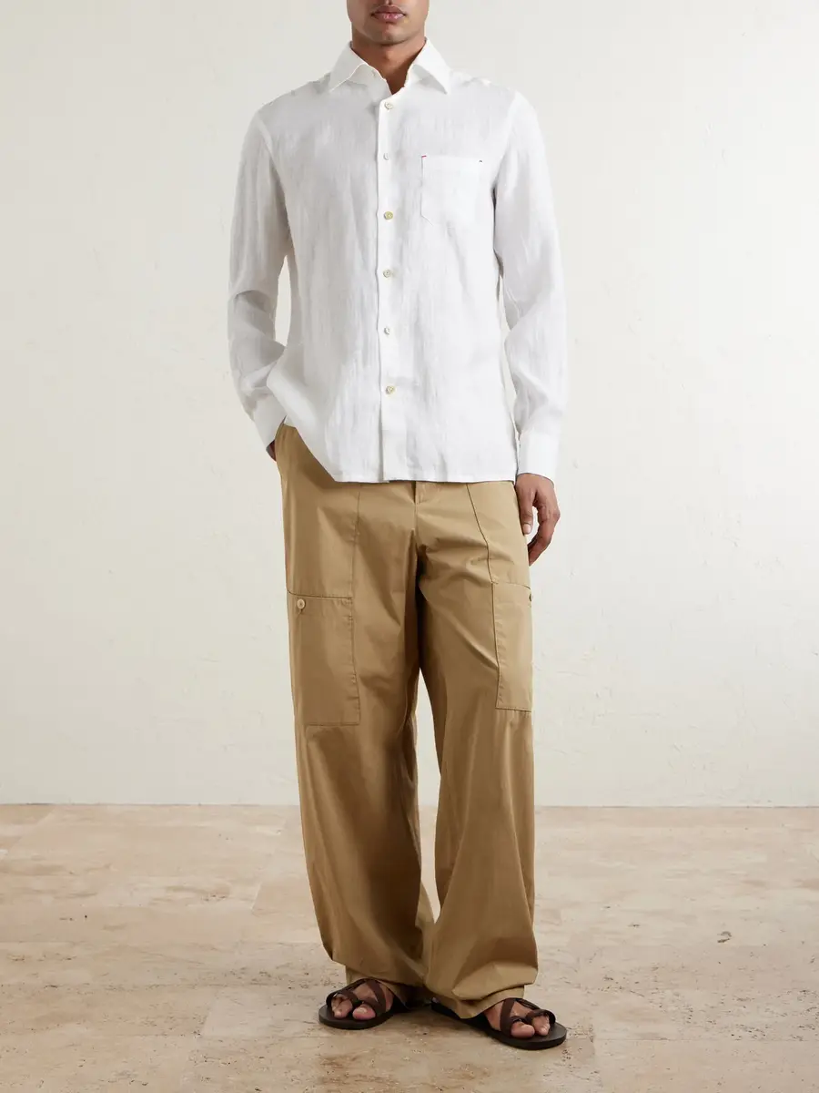 Kiton Straight Cut Linen Shirt - Men | Thumbnail 2 Kiton Straight Cut Linen Shirt - Men | Thumbnail 2