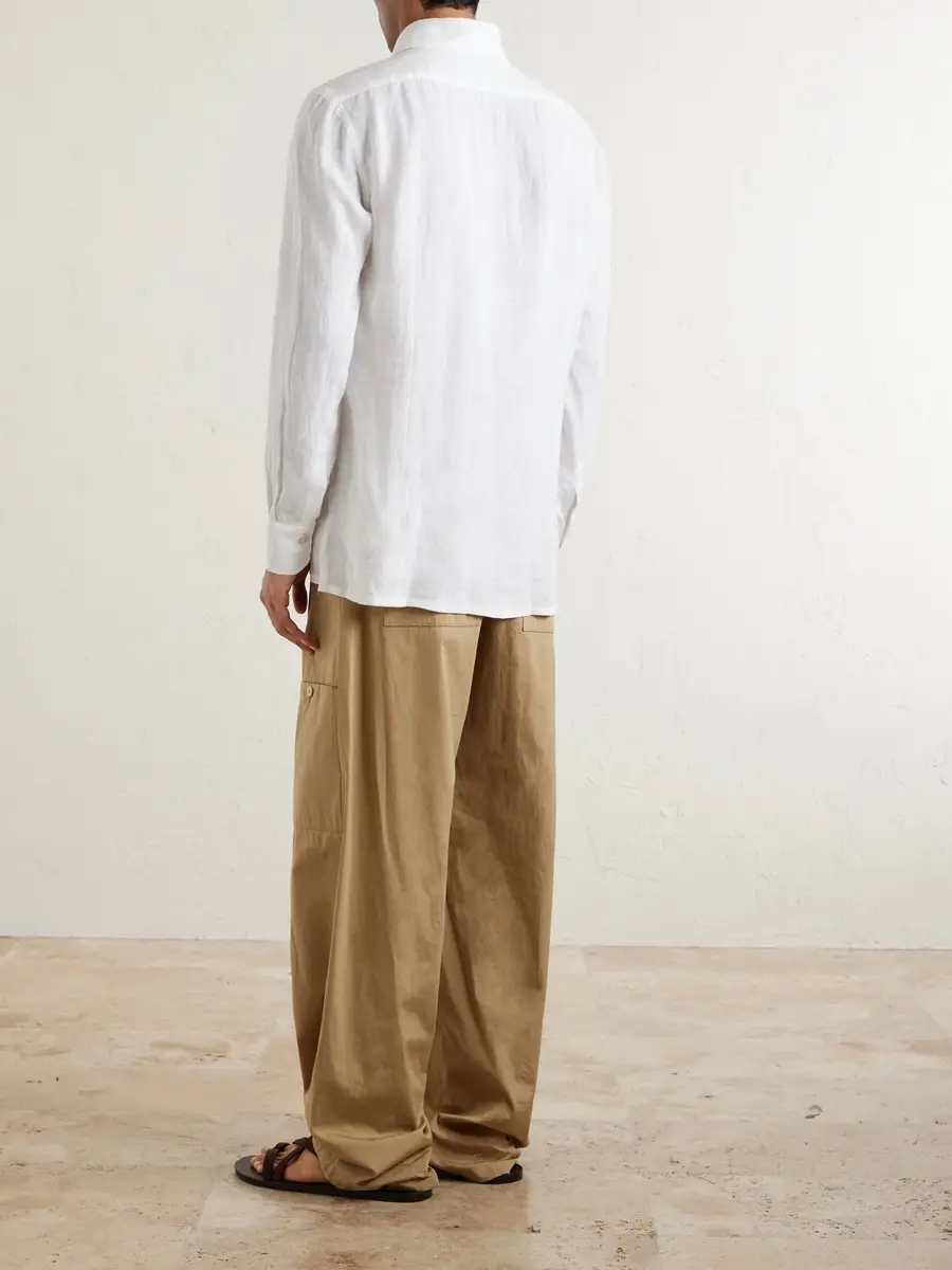 Kiton Straight Cut Linen Shirt - Men | Thumbnail 3 Kiton Straight Cut Linen Shirt - Men | Thumbnail 3