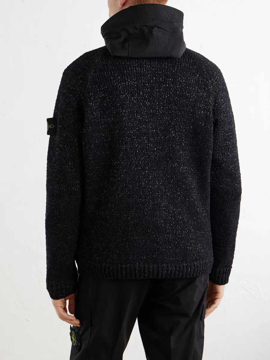 Stone Island Reversible Brushed Cotton and Nylon-Raffia Jacket - Men | Thumbnail 4 Stone Island Reversible Brushed Cotton and Nylon-Raffia Jacket - Men | Thumbnail 4