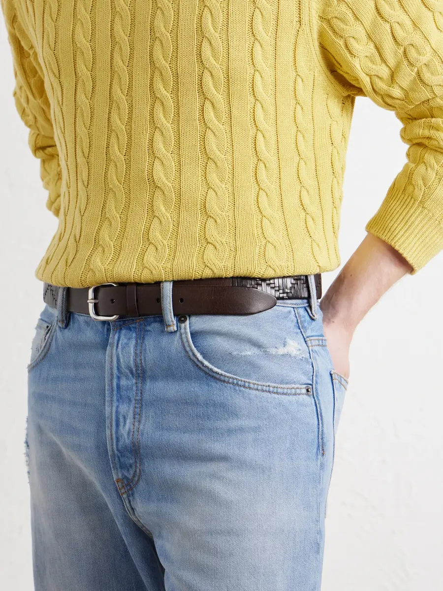 Anderson's 3cm Woven Leather Belt - Men | Thumbnail 2 Anderson's 3cm Woven Leather Belt - Men | Thumbnail 2