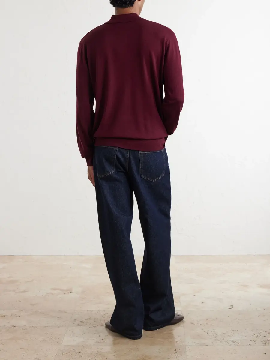 Dries Van Noten Muano Merino Wool Polo Shirt - Men | Thumbnail 4 Dries Van Noten Muano Merino Wool Polo Shirt - Men | Thumbnail 4