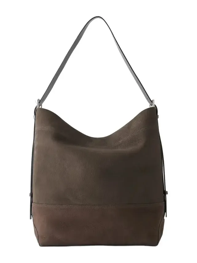 Belted Nubuck Leather Tote Bag - Men Belted Nubuck Leather Tote Bag - Men