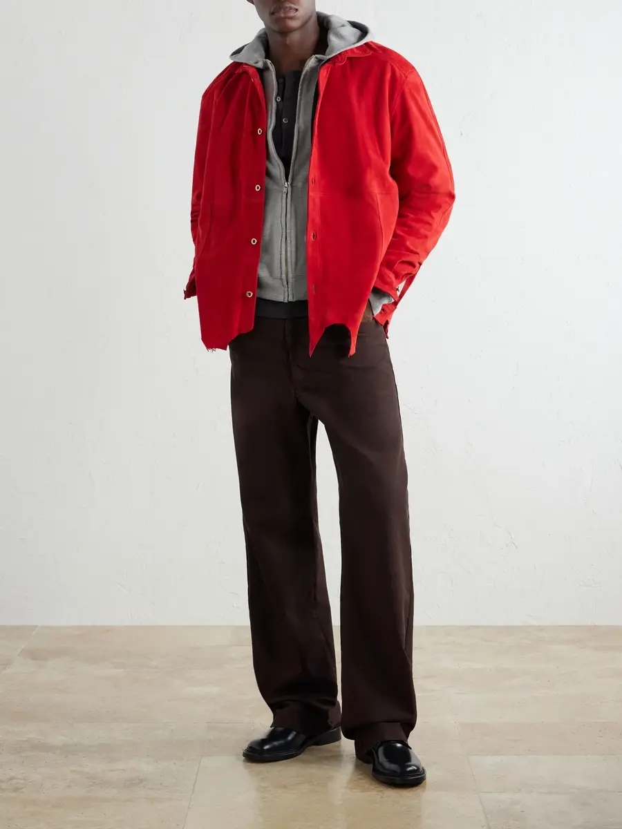 ADON Distressed Suede Overshirt - Men | Thumbnail 2 ADON Distressed Suede Overshirt - Men | Thumbnail 2