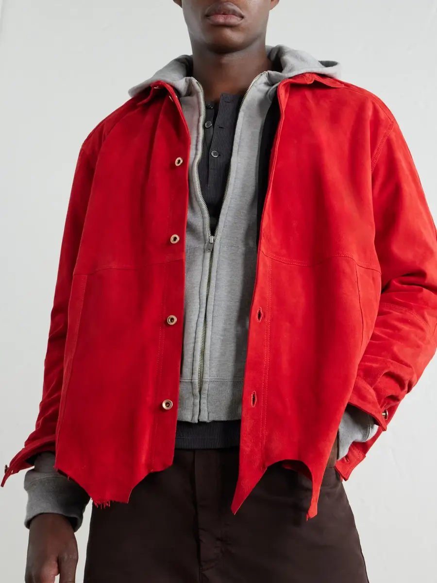ADON Distressed Suede Overshirt - Men | Thumbnail 5 ADON Distressed Suede Overshirt - Men | Thumbnail 5