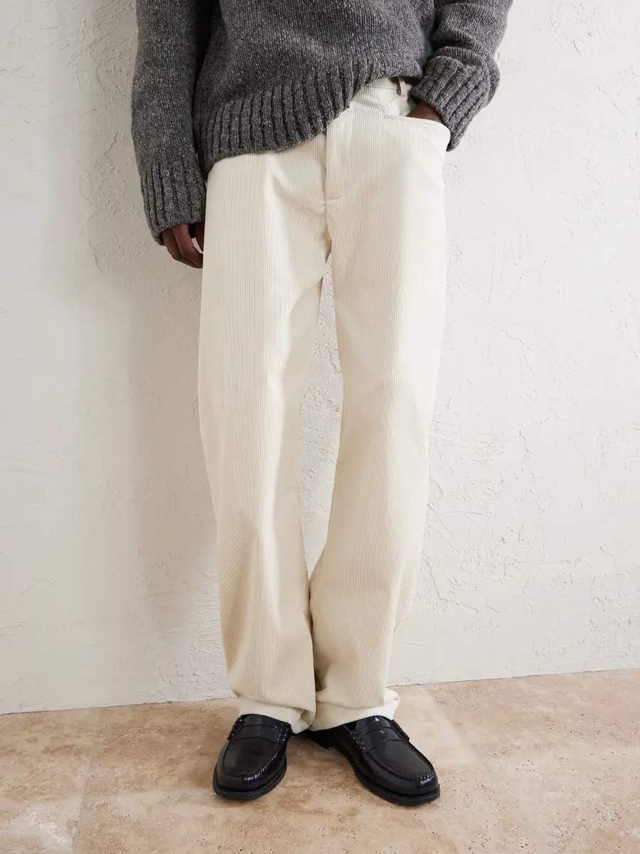 De Bonne Facture Gardian Wide-Leg Cotton-Corduroy Trousers - Men | Thumbnail 5