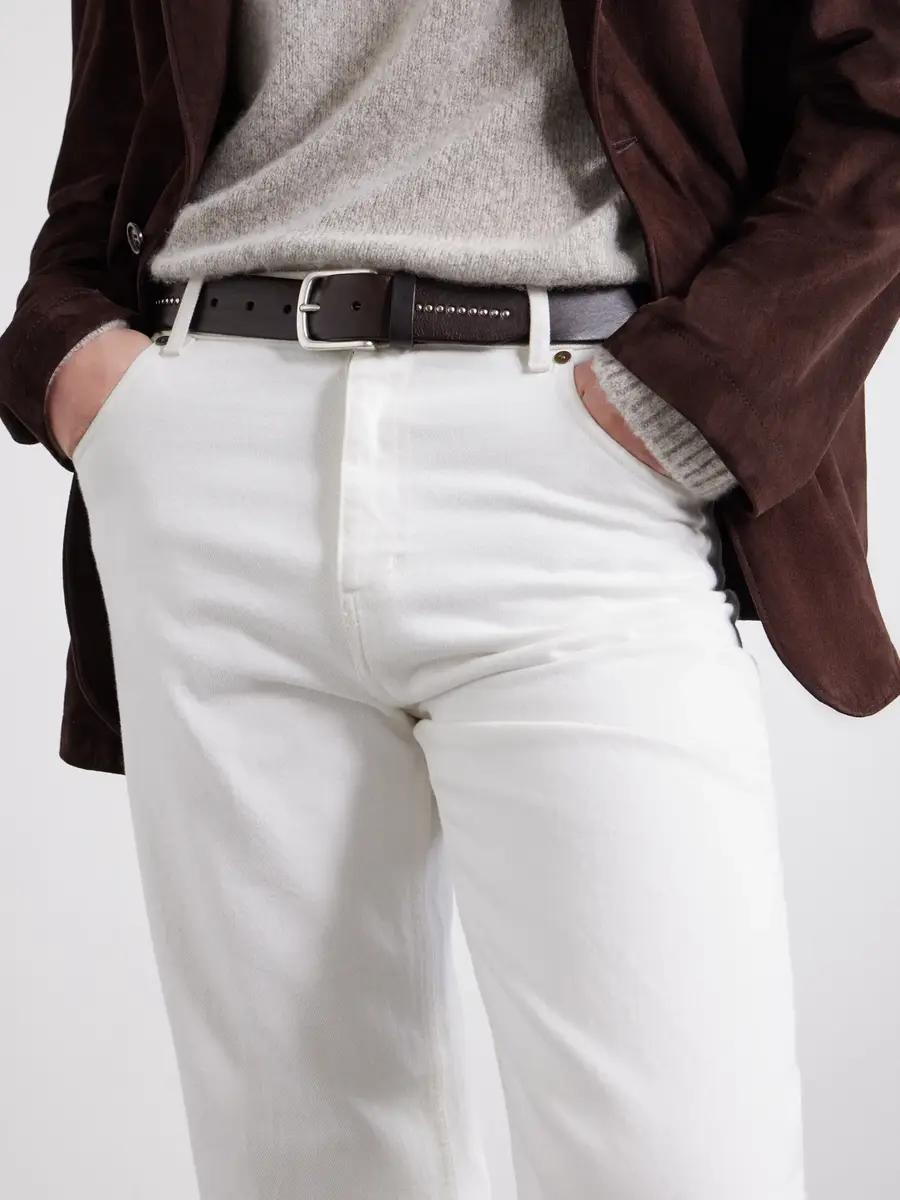 Anderson's 3cm Stud-Embellished Leather Belt - Men | Thumbnail 2
