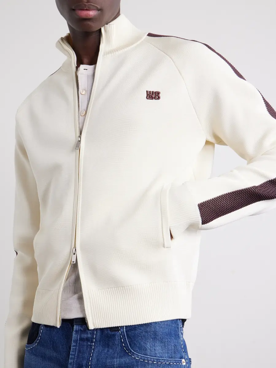 Wales Bonner Tide Logo-Embroidered Knitted Jacket - Men | Thumbnail 5