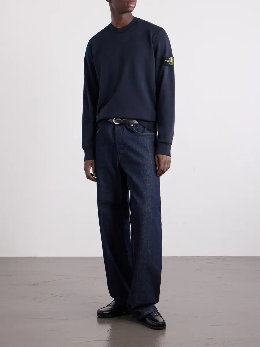 Stone Island Garment-Dyed Organic Cotton-Fleece Sweatshirt - Men | Thumbnail 2