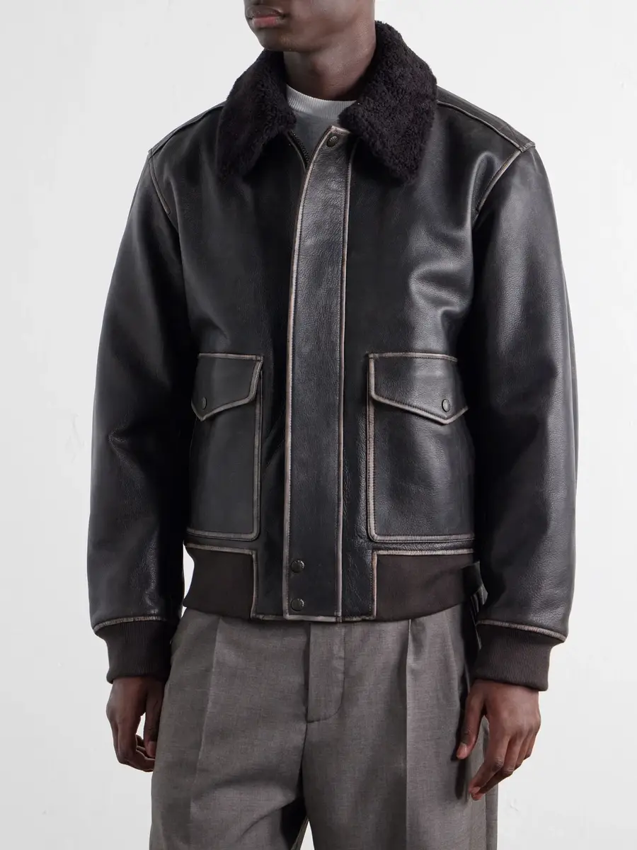 rag & bone Manston Leather Bomber Jacket - Men | Thumbnail 3 rag & bone Manston Leather Bomber Jacket - Men | Thumbnail 3