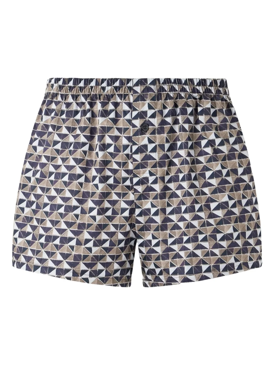 Printed Cotton-Satin Boxer Briefs - Men Printed Cotton-Satin Boxer Briefs - Men