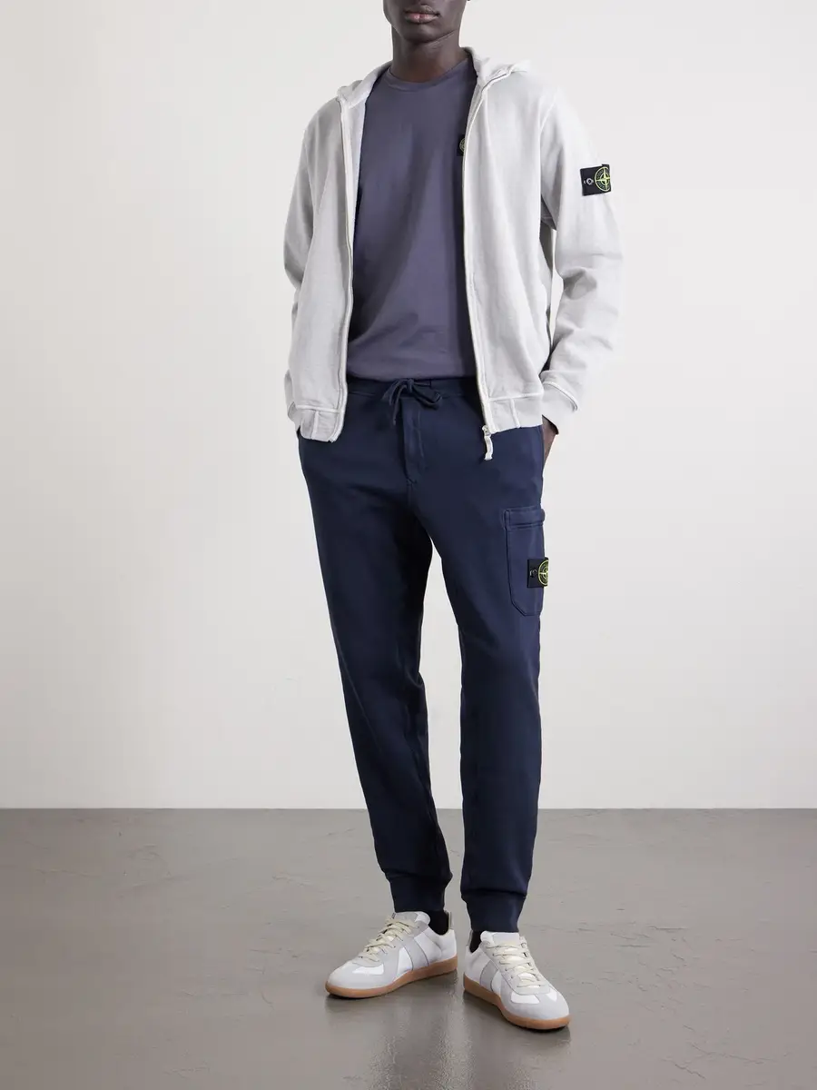 Stone Island Tapered Organic Cotton Fleece Sweatpants - Men | Thumbnail 2