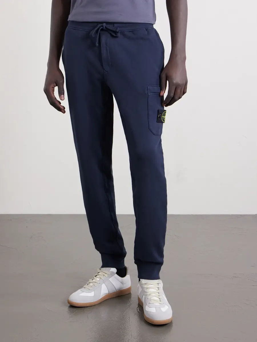 Stone Island Tapered Organic Cotton Fleece Sweatpants - Men | Thumbnail 3