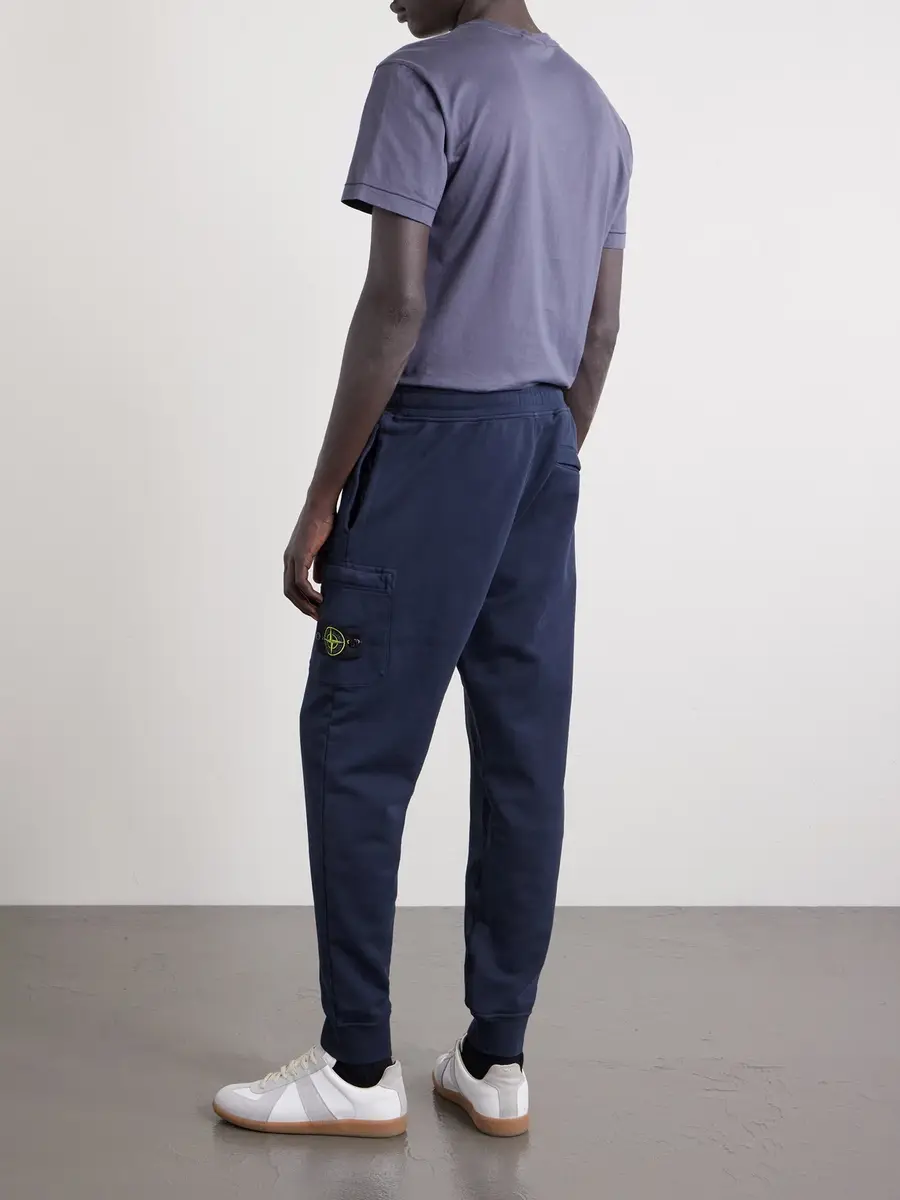 Stone Island Tapered Organic Cotton Fleece Sweatpants - Men | Thumbnail 4