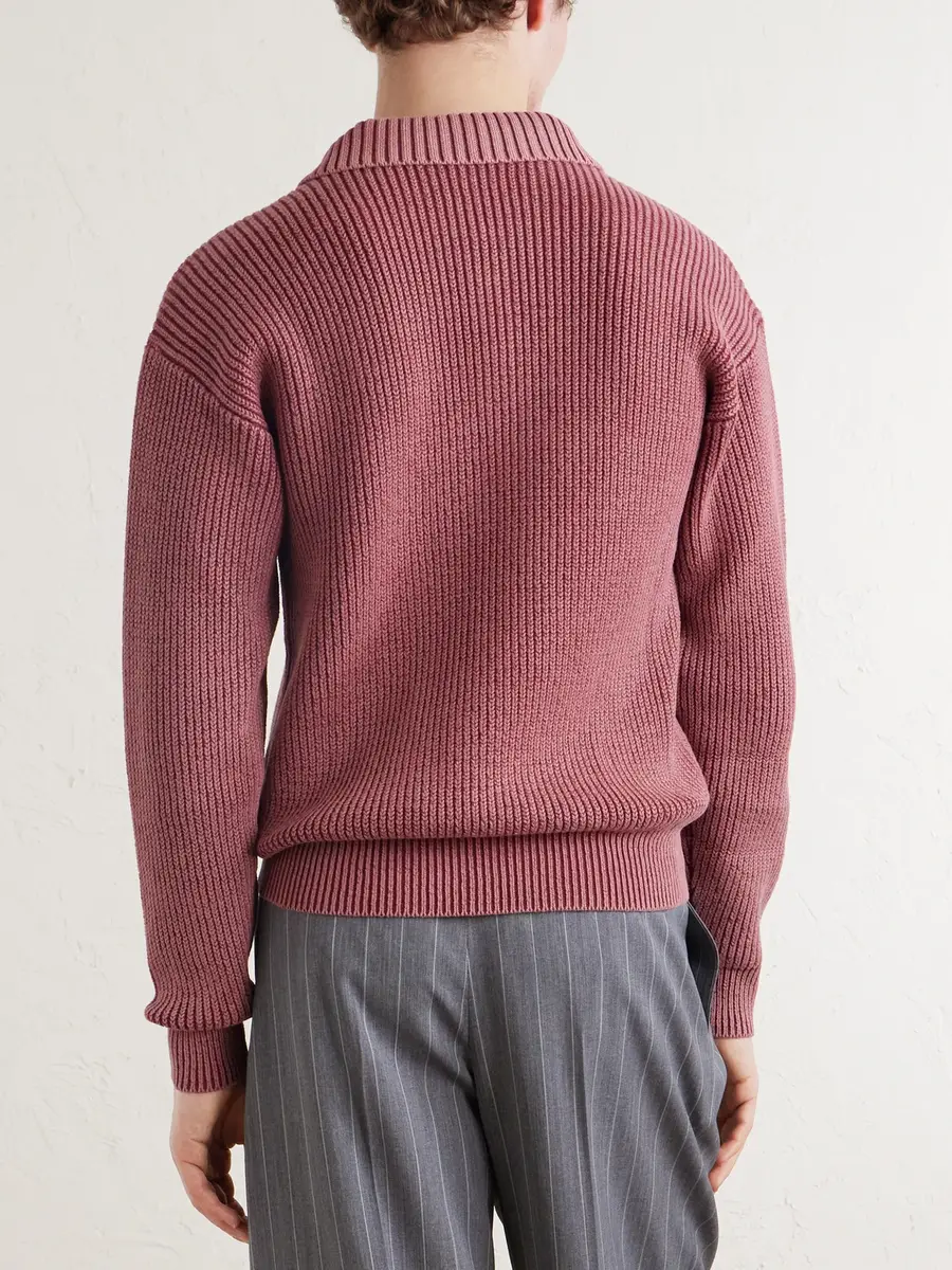 Aimé Leon Dore Knitted Cotton-Blend Polo Sweater - Men | Thumbnail 4 Aimé Leon Dore Knitted Cotton-Blend Polo Sweater - Men | Thumbnail 4