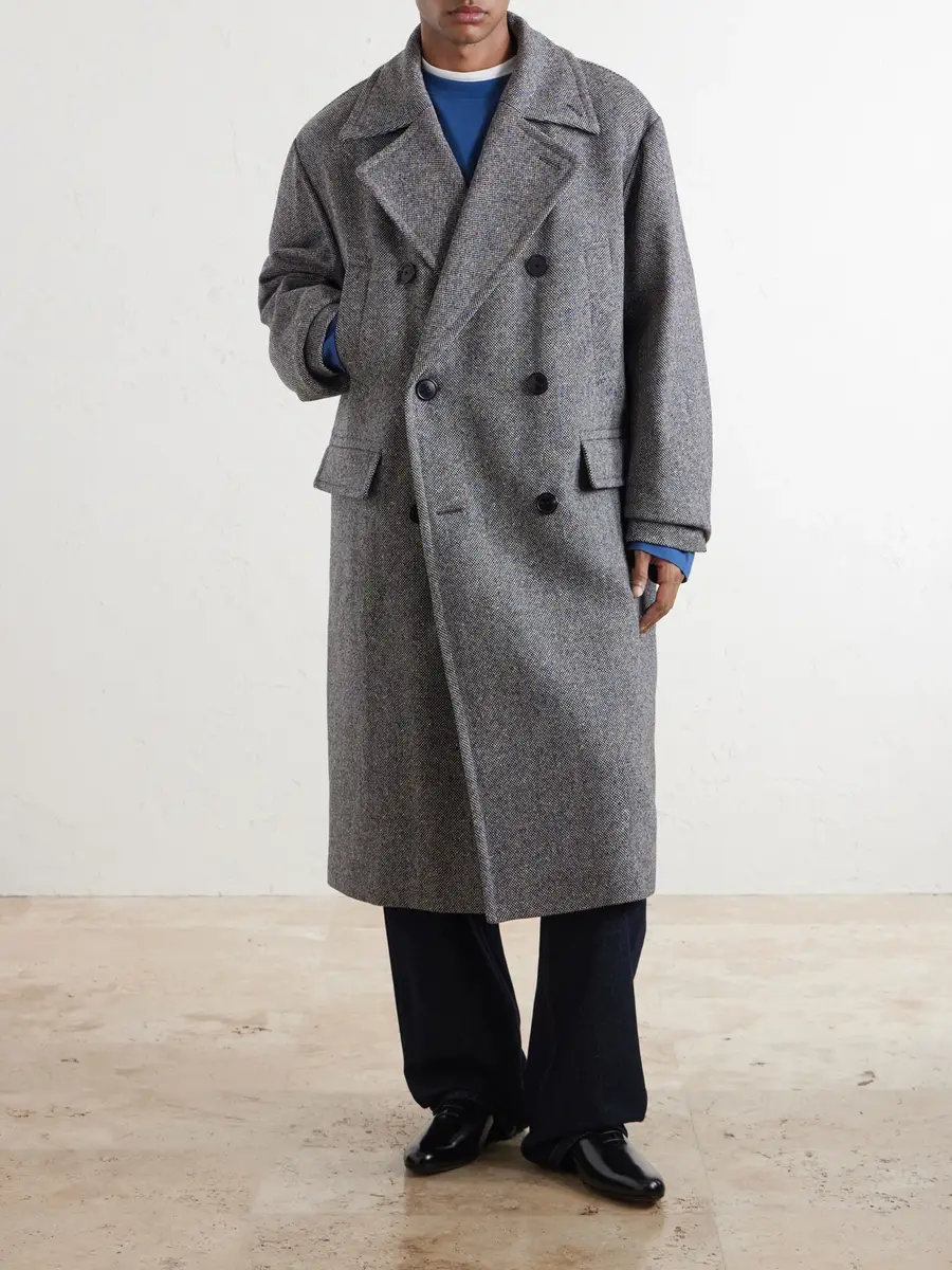 Dries Van Noten Rascott Double-Breasted Wool-Tweed Coat - Men | Thumbnail 3