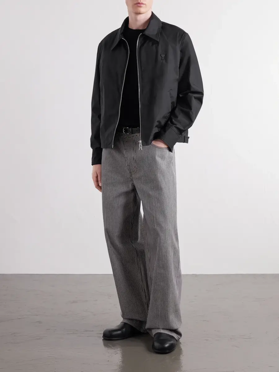 AMI PARIS Logo-Appliquéd Shell Blouson Jacket - Men | Thumbnail 2