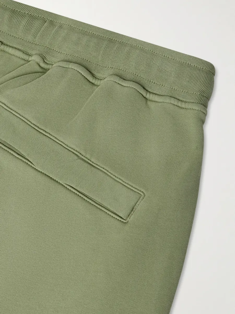 Stone Island Straight-Leg Garment-Dyed Organic Cotton-Fleece Drawstring Shorts - Men | Thumbnail 5 Stone Island Straight-Leg Garment-Dyed Organic Cotton-Fleece Drawstring Shorts - Men | Thumbnail 5