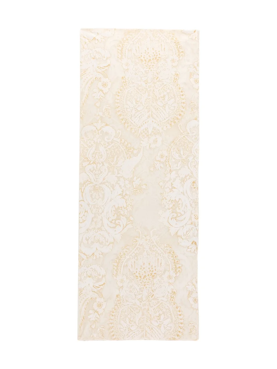 Ornamental White Print Stole Ornamental White Print Stole