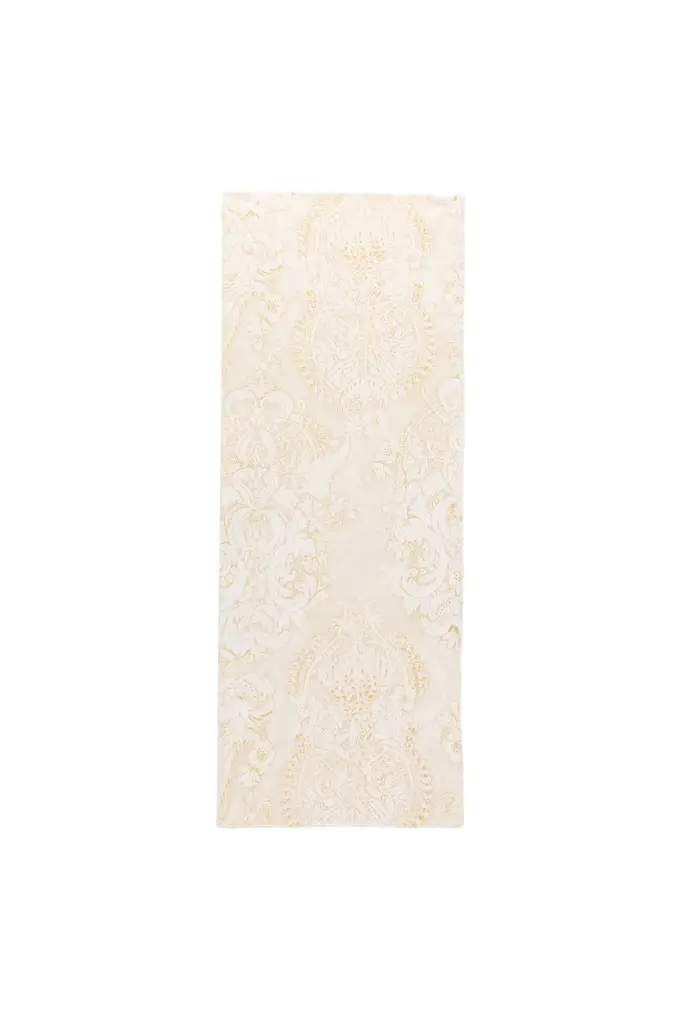 Ornamental White Print Stole