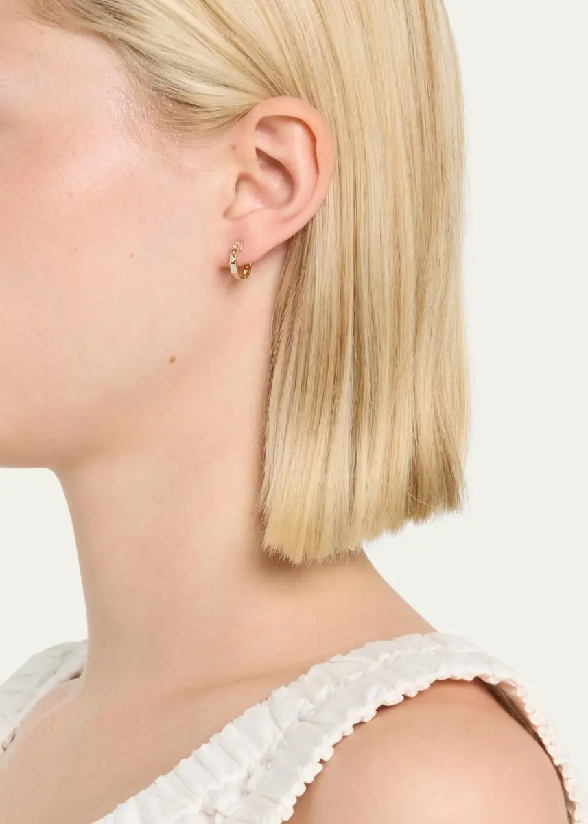 Sydney Evan 14k Baguette & Round-Cut Diamond Hoop Earrings | Thumbnail 2 Sydney Evan 14k Baguette & Round-Cut Diamond Hoop Earrings | Thumbnail 2