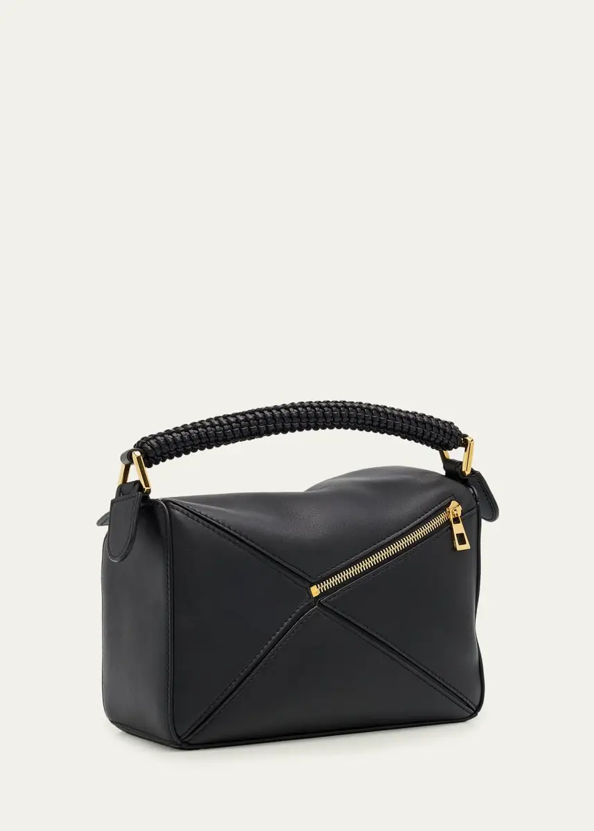 Loewe Puzzle Small Woven Top-Handle Bag in Leather | Thumbnail 3 Loewe Puzzle Small Woven Top-Handle Bag in Leather | Thumbnail 3