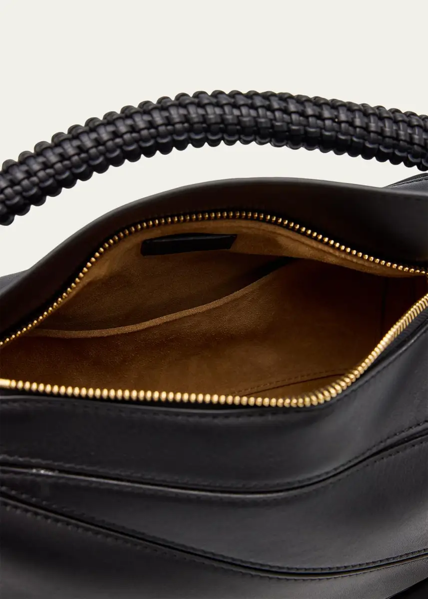 Loewe Puzzle Small Woven Top-Handle Bag in Leather | Thumbnail 4 Loewe Puzzle Small Woven Top-Handle Bag in Leather | Thumbnail 4