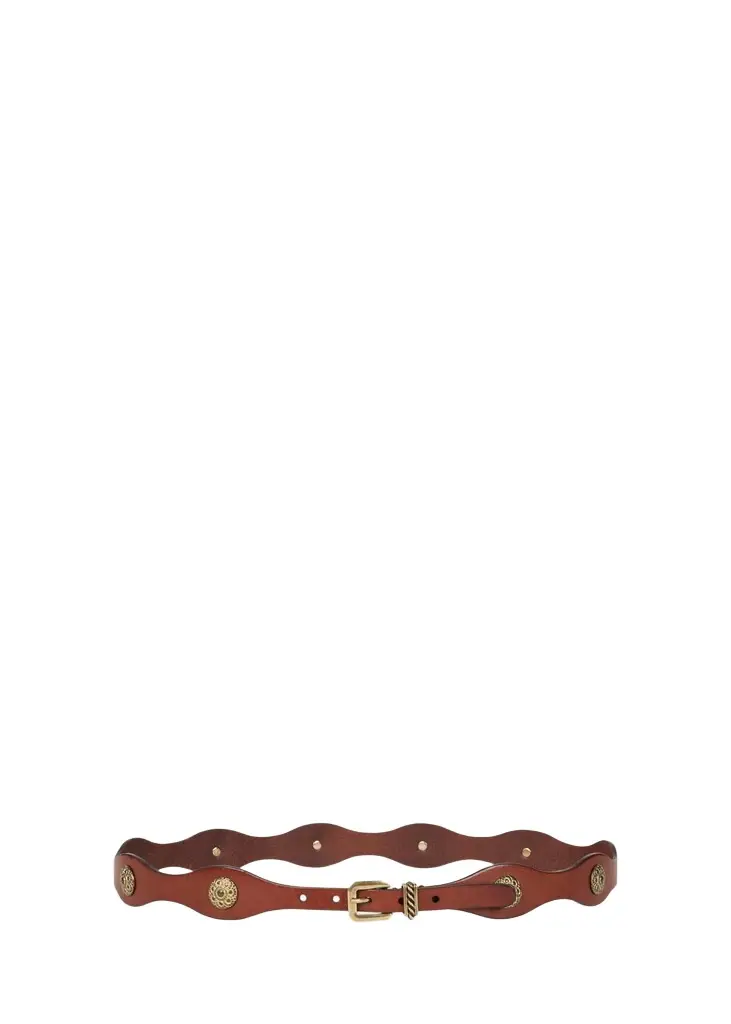 Leather Belt with Jewel Studs Leather Belt with Jewel Studs